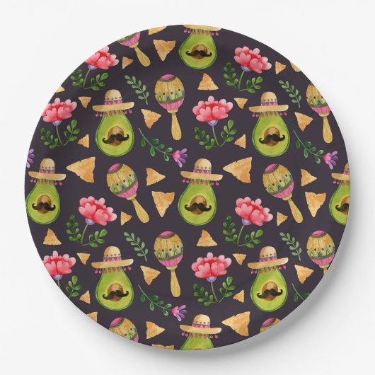 メキシカンスパイシーフィエスタ紙プレート ペーパープレート (正面)