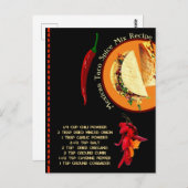 メキシカンスパイスミックスレシピ葉書 ポストカード (正面/裏面)