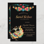 メキシカンセノリタフィエスタフラワーズスウィート16 招待状 (正面/裏面)