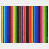 メキシカンセラペスタイル毛布 フリースブランケット (正面(横))