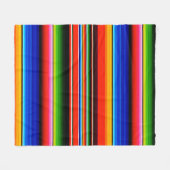 メキシカンセラペスタイル毛布 フリースブランケット (正面(横))