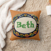 メキシカンタイルデザイン クッション (ブランケット)