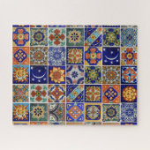 メキシカンタイルパズルテンプレートまたは写真の使用 ジグソーパズル (横)