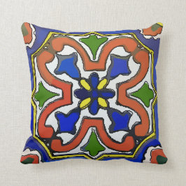 メキシカンタイルブルー クッション