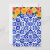 メキシカンタイルマリゴールド結婚式招待状 招待状 (裏面)