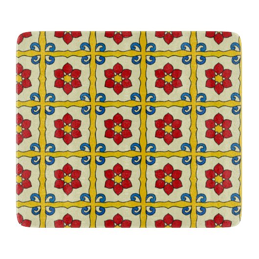 メキシカンタイルヴィンテージスタイル カッティングボード (正面)