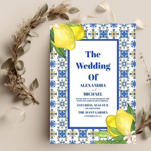 メキシカンタイル結婚フローラ 招待状