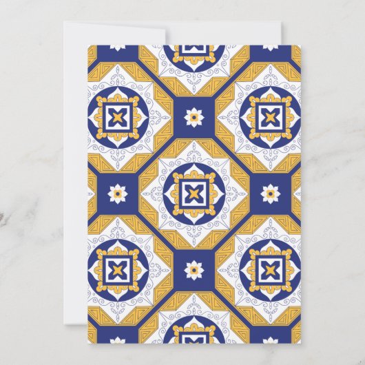 メキシカンタイル結婚フローラ 招待状 (裏面)