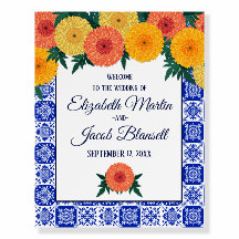 メキシカンタイル結婚マリゴールドの泡板