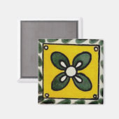 メキシカンタイル – 4リーフクローバー マグネット (正面/裏面)