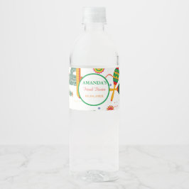 メキシカンタコアウトラブファイナルフィエスタブライダルシャワー ペットボトルラベル