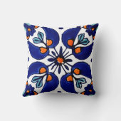 メキシカンタラベラテラコッタタイルデザインNo. 1 クッション (裏面)