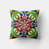 メキシカンタラベラテラコッタタイルデザインNo. 7 クッション (裏面)