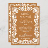 メキシカンタラベラテラコッタブライダルシャワー 招待状 (正面/裏面)