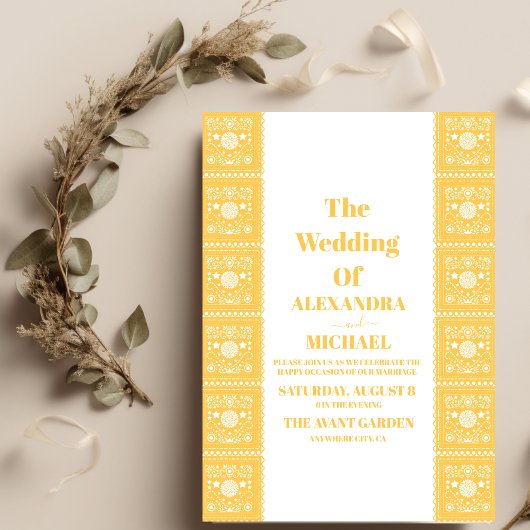 メキシカンタラベラデザイン結婚ズ 招待状