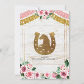 メキシカンチャラ ピンクローズ 3歳の誕生日 ウェスタン 招待状 (裏面)