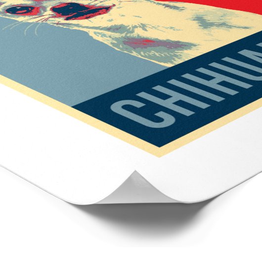 メキシカンチワフアドッグポートレートアーポップ・アートのト ポスター (角)