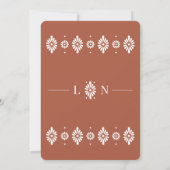 メキシカンテラコッタの日付を保存 招待状 (裏面)