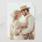 メキシカンテラコッタベージュ結婚ズ セーブザデート (裏面)