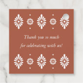 メキシカンテラコッタ結婚式の引き出物ラベル フェイバータグ (裏面)