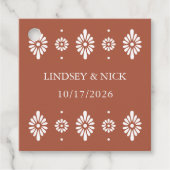 メキシカンテラコッタ結婚式の引き出物ラベル フェイバータグ (正面)