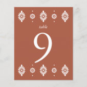 メキシカンテラコテ結婚ーズテーブル番号 (正面)