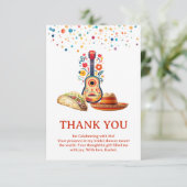 メキシカンテーマのフィエスタ タコ ブライダルシャワー サンキューカード (スタンド正面)