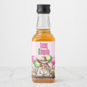 メキシカンテーマ タコス テキーラ パーティー リキュールボトルラベル (正面)