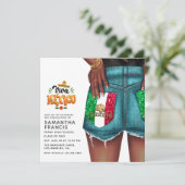 メキシカンデニムガール卒業パーティー招待状 招待状 (スタンド正面)