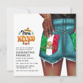 メキシカンデニムガール卒業パーティー招待状 招待状 (正面)