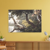 メキシカントカゲ捕手、マシュー・ドビュール彫り キャンバスプリント (インサイチュ (リビング))