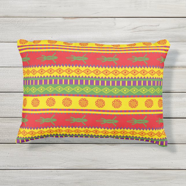 メキシカントカゲ模様 アウトドアクッション (裏面)