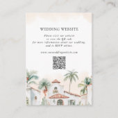 メキシカンドリームの目的地 ウェディング詳細QRコードカード エンクロージャーカード (正面)