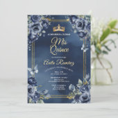 メキシカンネイビーブルーローズ 16歳の誕生日 クインセアニェラ 招待状 (スタンド正面)