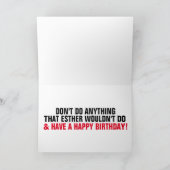 メキシカンハット誕生日カード4彼女と可愛い老婦人 カード (内部)