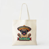 メキシカンパグ犬ソンブレロCinco De Mayo トートバッグ (正面)