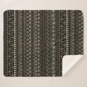 メキシカンパターンフリースブランケット シェルパブランケット (正面(横))