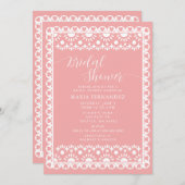 メキシカンパペルピカドシエリートリンドブライダルシャワー 招待状 (正面/裏面)