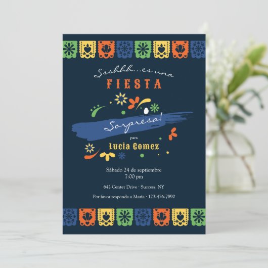 メキシカンパーティーフラッグ招待状 招待状 (スタンド正面)
