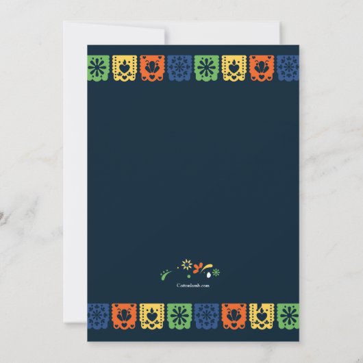 メキシカンパーティーフラッグ招待状 招待状 (裏面)