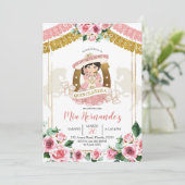 メキシカンピンクローズチャラ 15歳の誕生日招待状 招待状 (スタンド正面)