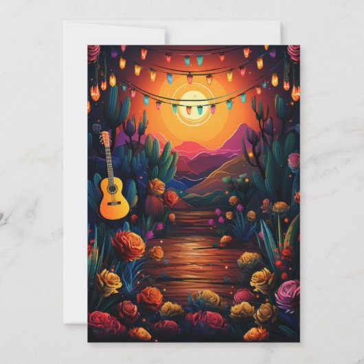 メキシカンフィエスタおもしろいタコス&テキラカップルのシャワー 招待状 (裏面)