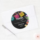 メキシカンフィエスタのベビーシャワーお礼丸ステッカー ラウンドシール (封筒)