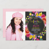 メキシカンフィエスタの誕生日の招待状 招待状 (正面/裏面)