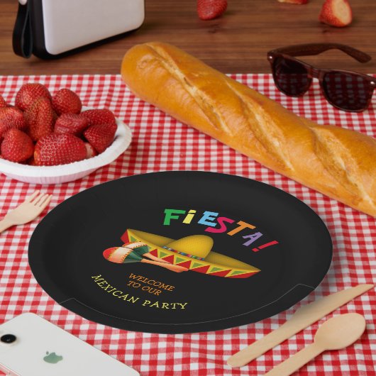 メキシカンフィエスタまたはシンコデマヨ ペーパープレート (ピクニック)