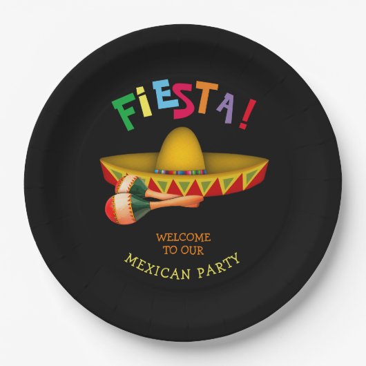 メキシカンフィエスタまたはシンコデマヨ ペーパープレート (正面)