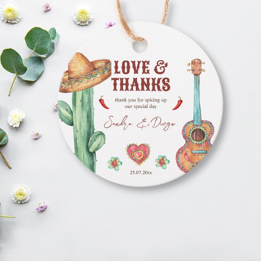 メキシカンフィエスタをテーマにしたパーティーのお客様へのプレゼント フェイバータグ