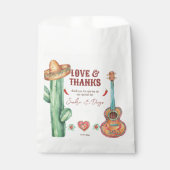 メキシカンフィエスタをテーマにしたパーティーのパーソナライズされた支持 フェイバーバッグ (正面)