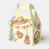 メキシカンフィエスタをテーマにしたパーティー パーソナライズされた フェイバーボックス (裏面サイド)