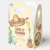 メキシカンフィエスタをテーマにしたパーティー パーソナライズされた フェイバーボックス (オープン)